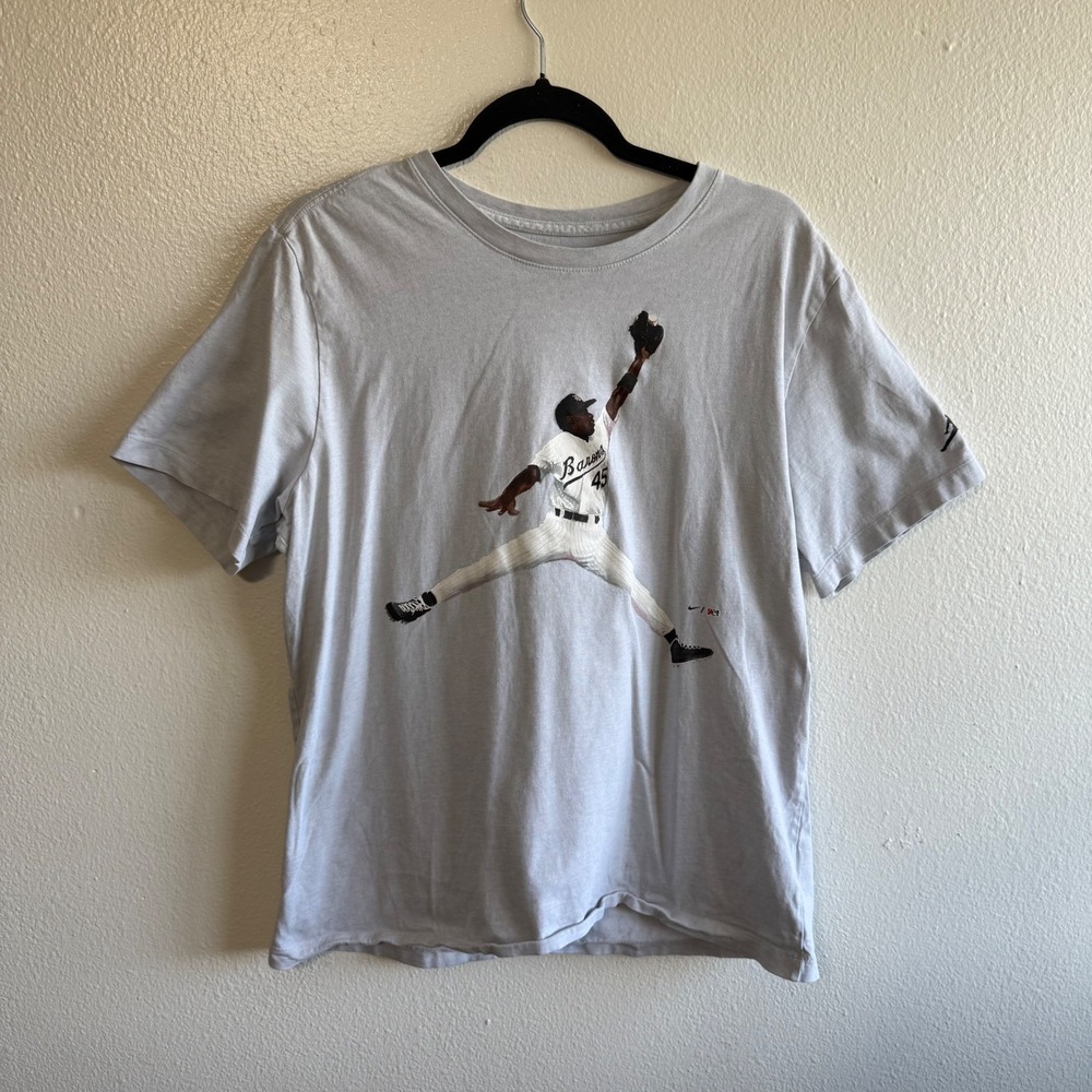 Nike Air Jordan Size Large Flight MVP Jumpman Baseball Barons Graphic Tee Shirt